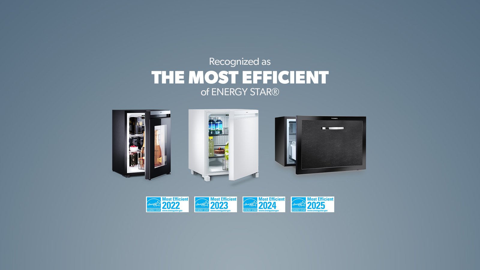 Dometic minibars awarded Most Efficient mark for 4 years in a row by ENERGY STAR